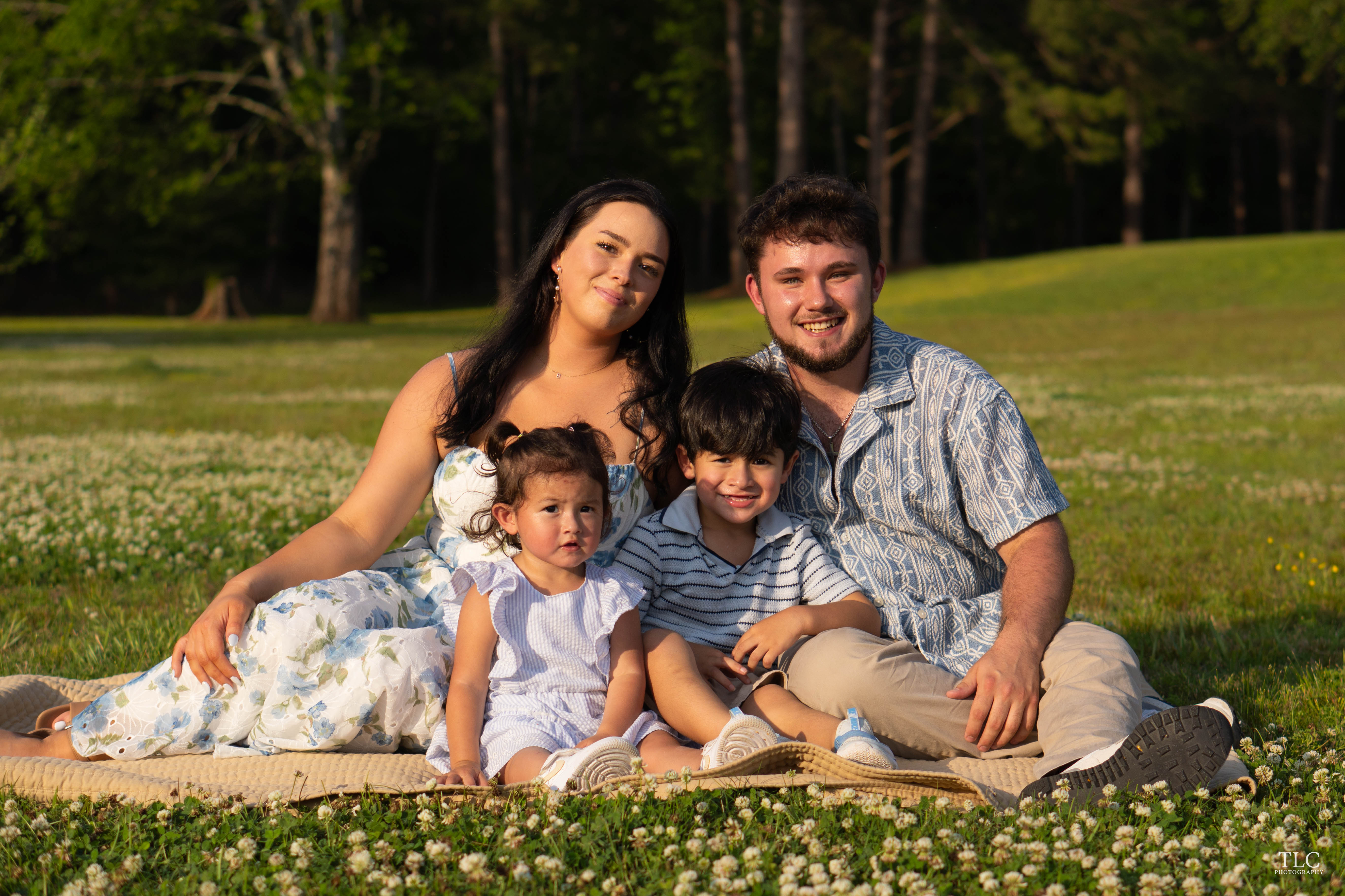 Golden hour portrait session in Louisiana